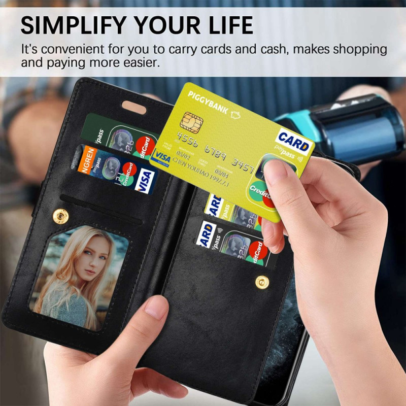 Funda cartera de cuero compatible Samsung Galaxy S23 Ultra / S23 +