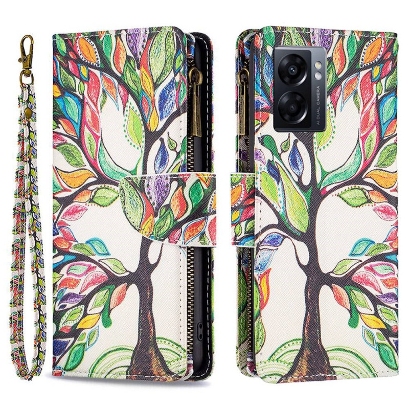 Funda Oppo A57 5G Zipped Pocket Tree