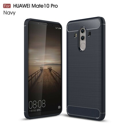 Funda de fibra de carbono cepillada para el Huawei Mate 10 Pro