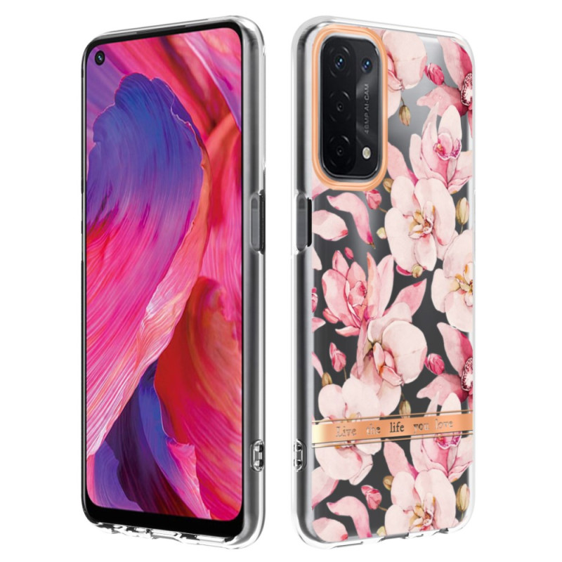 Funda Oppo A54 5G / A74 5G Floral Transparente