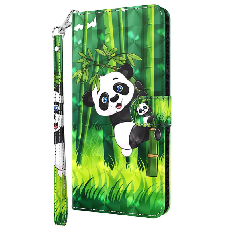Funda Oppo A54 5G / A74 5G con colgante de bambú y panda