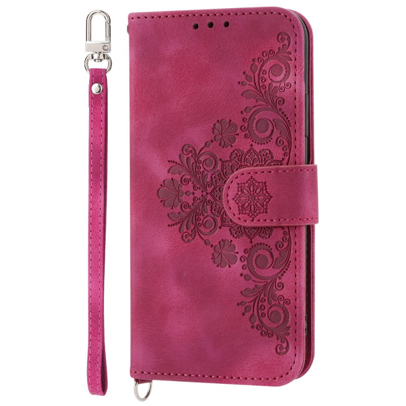 Funda Xiaomi 13 de encaje floral con colgante y bandolera