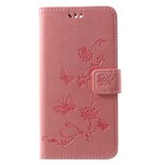 Funda Huawei Mate 10 Lite Mariposas y flores con colgante
