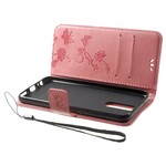 Funda Huawei Mate 10 Lite Mariposas y flores con colgante