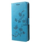 Funda Huawei Mate 10 Lite Mariposas y flores con colgante