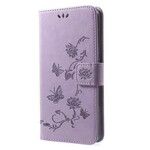 Funda Huawei Mate 10 Lite Mariposas y flores con colgante