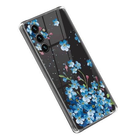 Funda Oppo A94 5G Transparente Flores Azules - Dealy