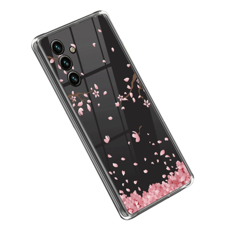 Funda Samsung Galaxy A14 5G / A14 Transparente Flores Rosa