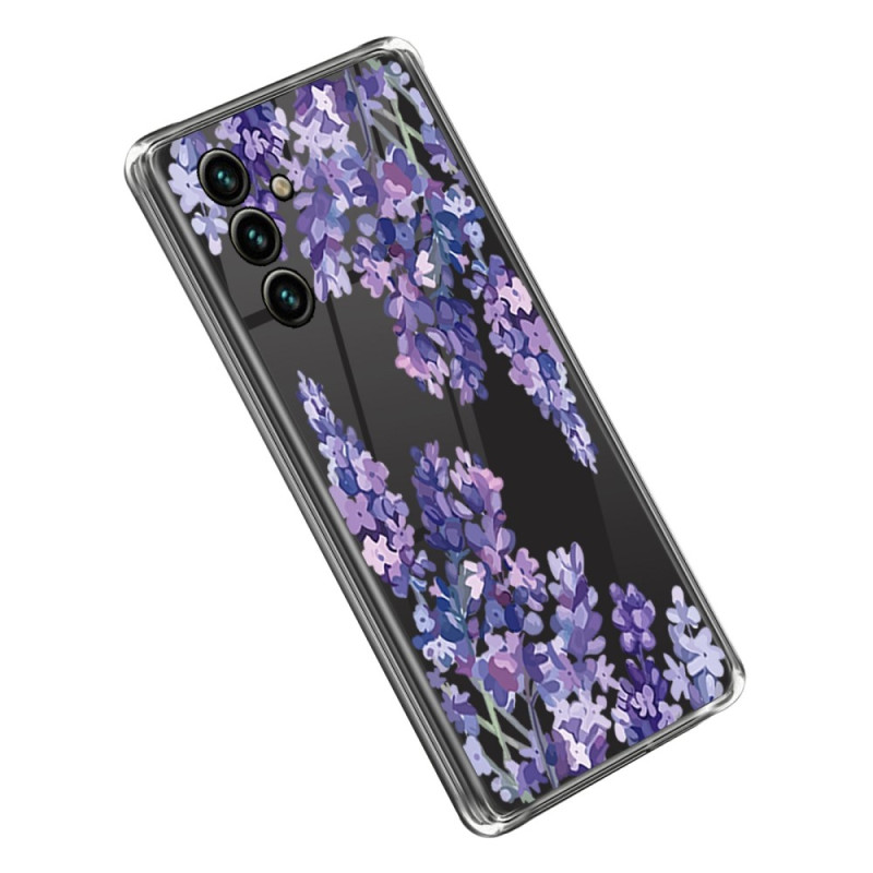 Funda Samsung Galaxy A14 5G / A14 Transparente Flores Moradas