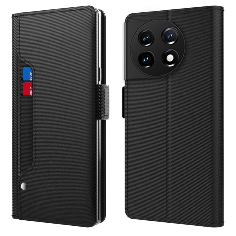 Funda OnePlus 11 5G con espejo y tarjeta extraíble