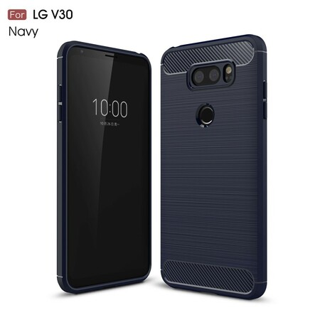 Funda de fibra de carbono cepillada para el LG V30