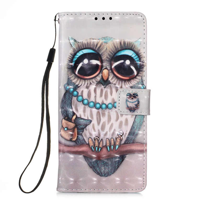 Funda con colgante para Samsung Galaxy A54 5G Miss Owl