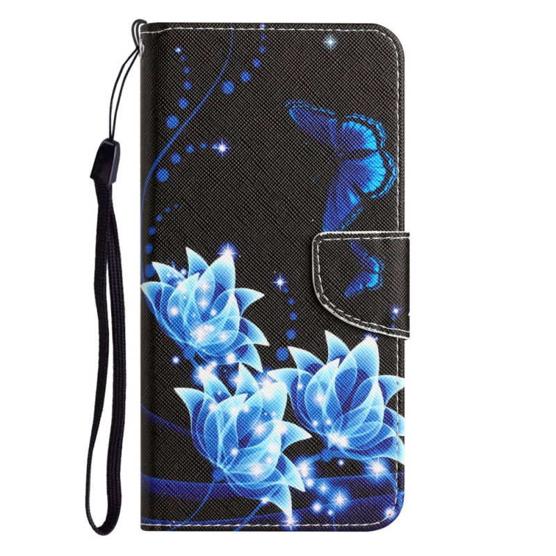 Funda Samsung Galaxy A54 5G Noche Mariposas con Cordón