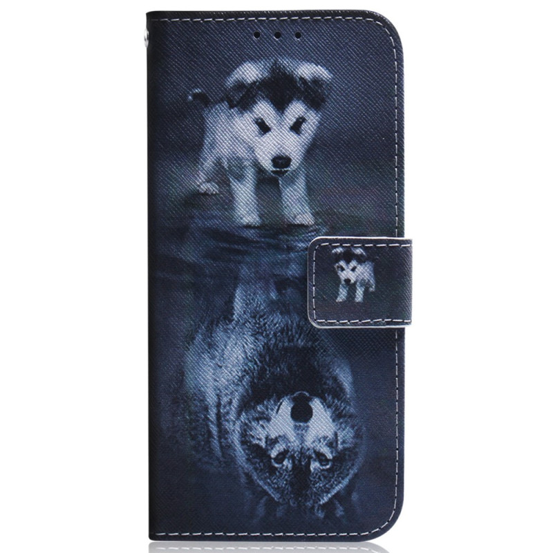 Funda con colgante Samsung Galaxy A34 5G Watercolour Wolf