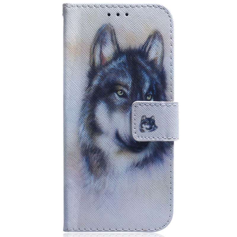 Funda con colgante Samsung Galaxy A34 5G Watercolour Wolf