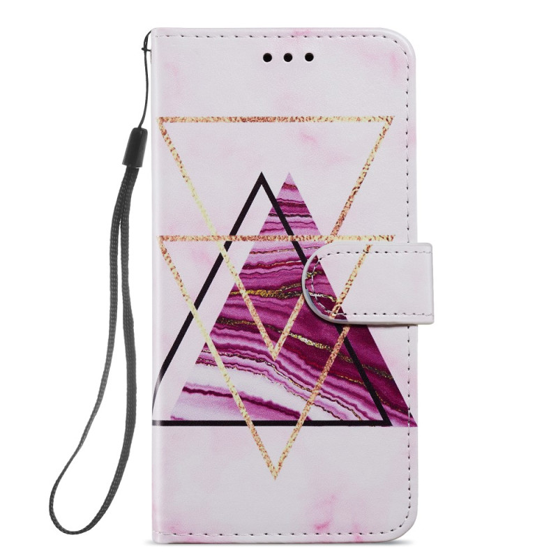 Funda Samsung Galaxy A34 5G estilo mármol con colgante