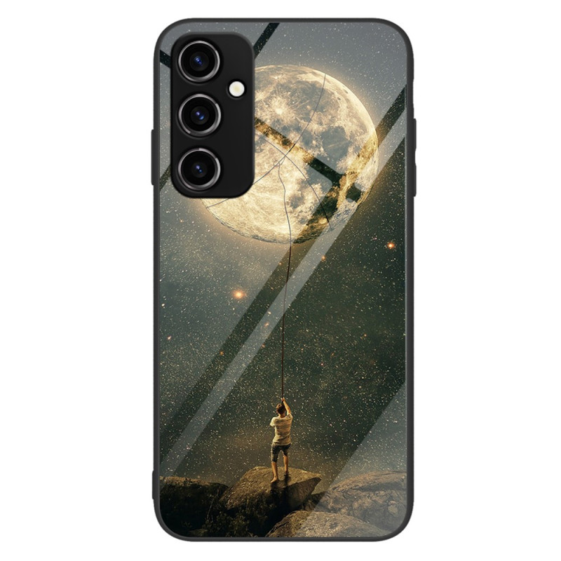 Funda Samsung Galaxy A34 5G de cristal templado Moon Man