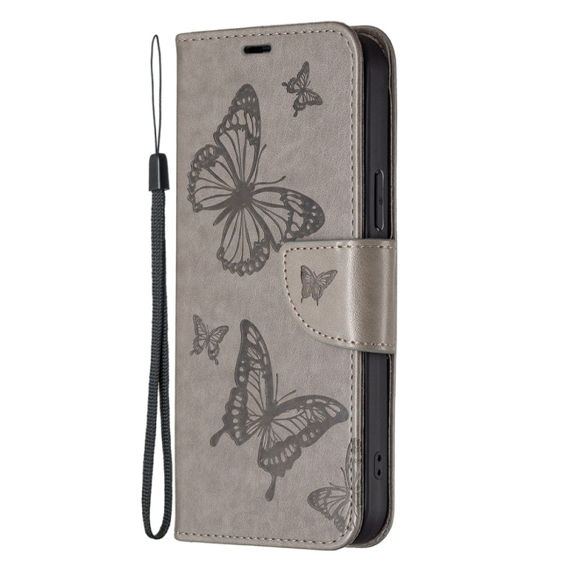 Funda Xiaomi 13 Lite con colgante estampada de mariposa