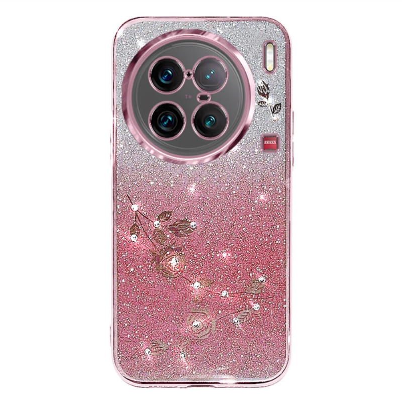 Funda Vivo X90 Pro Pink Glitter