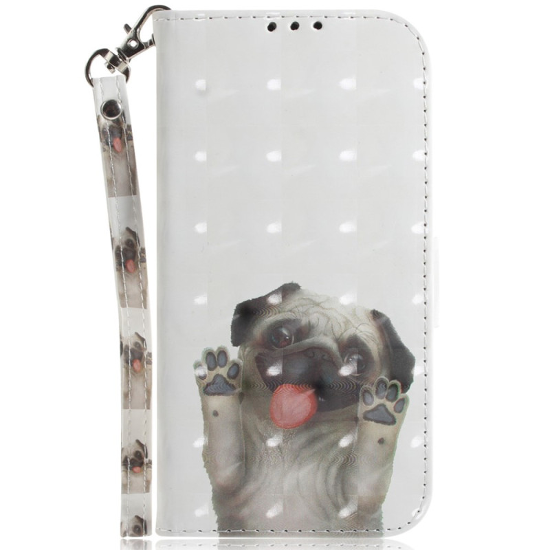 Funda con colgante de carlino para Honor Magic 5 Lite