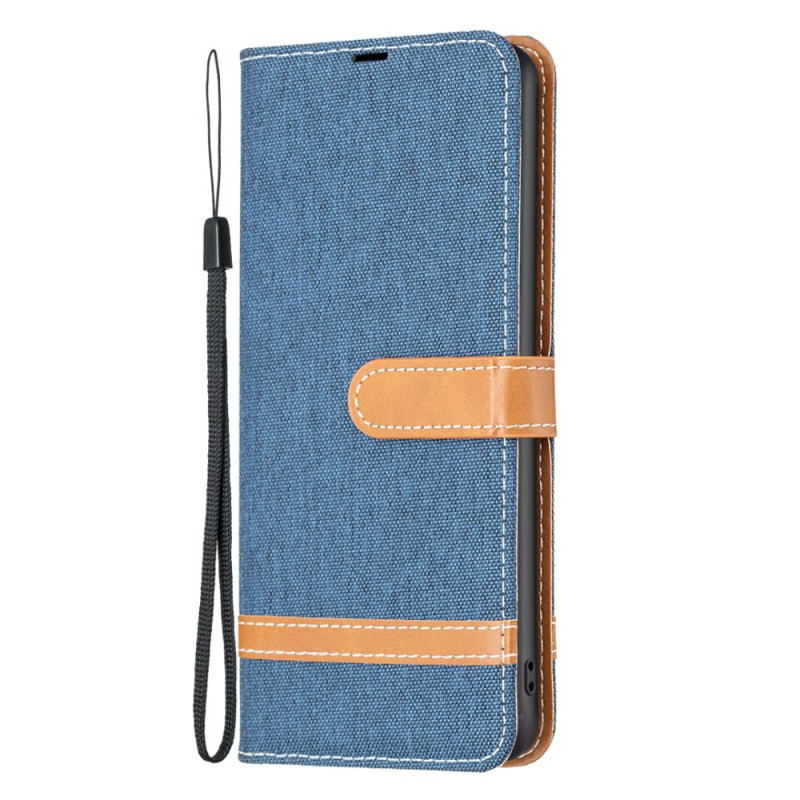 Funda Xiaomi Redmi Note 12/Poco X5 5G de tela y colgante efecto piel