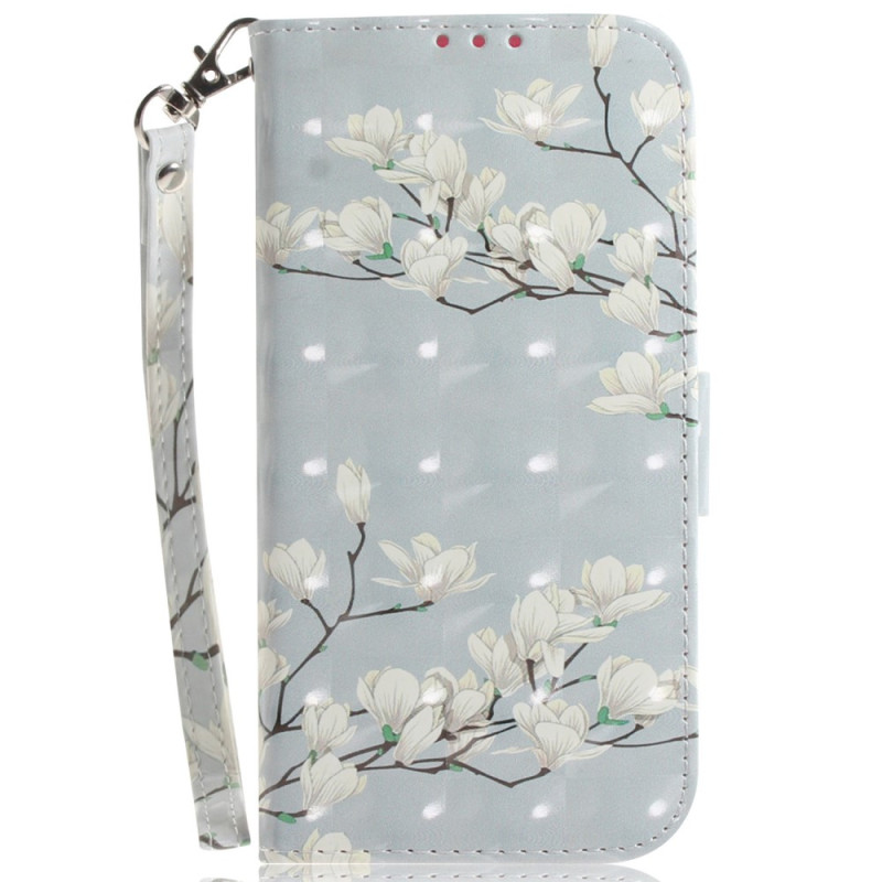 Funda Xiaomi Redmi Note 12/Poco X5 5G Colgante Flor Blanca