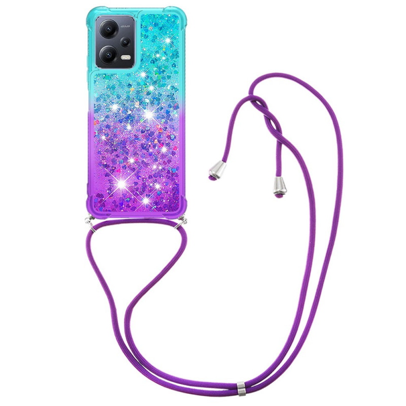 Funda Xiaomi Redmi Note 12/Poco X5 5G de silicona Glitter String