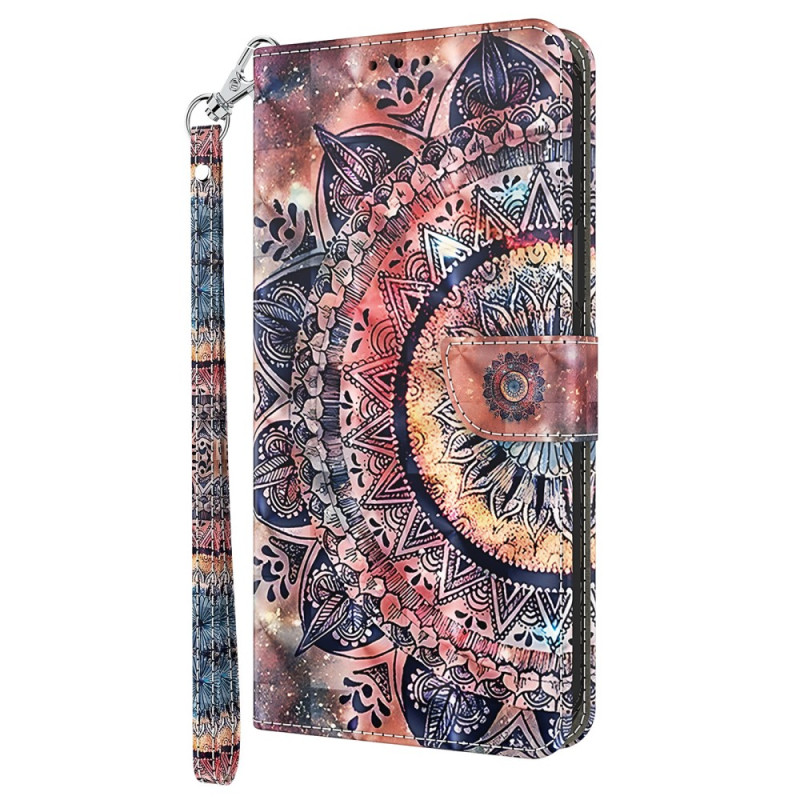 Funda con colgante de acuarela Google Pixel 7A Mandala