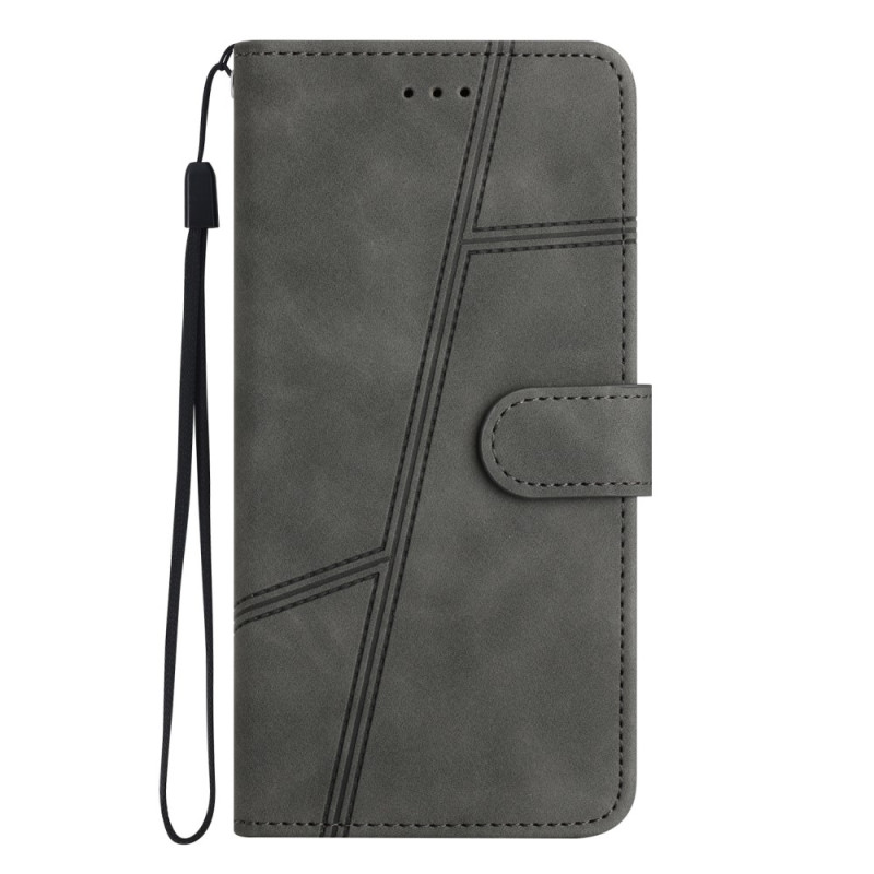 Funda de piel con colgante geométrica Google Pixel 7A