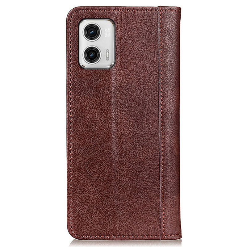 Funda de Cuero Flip para Motorola Moto G73 5G Rojo