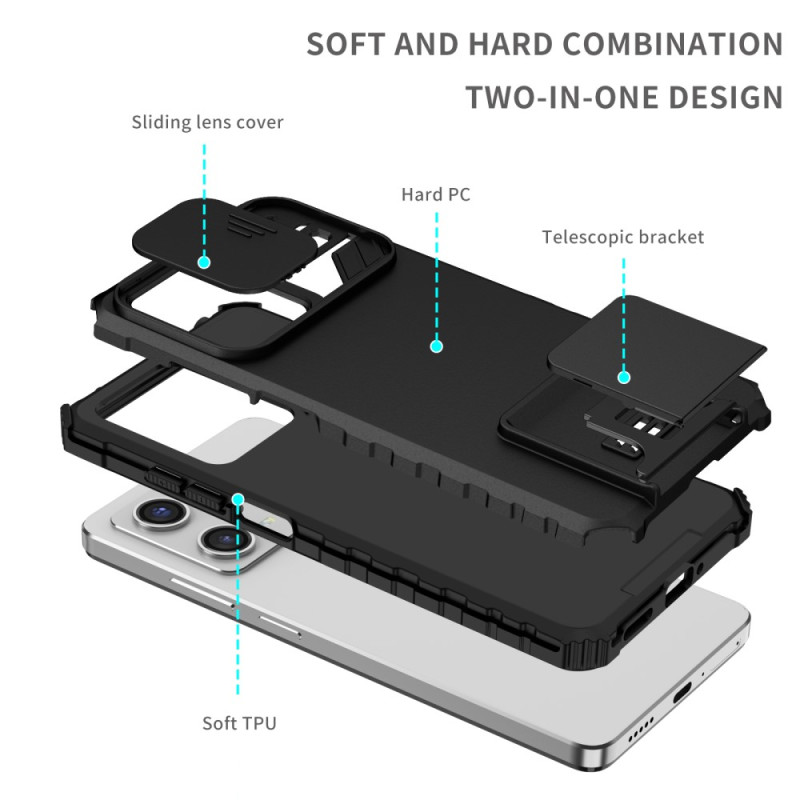 Funda Uso Rudo Con Protector De Camara Deslizante Para Xiaomi Redmi 12
