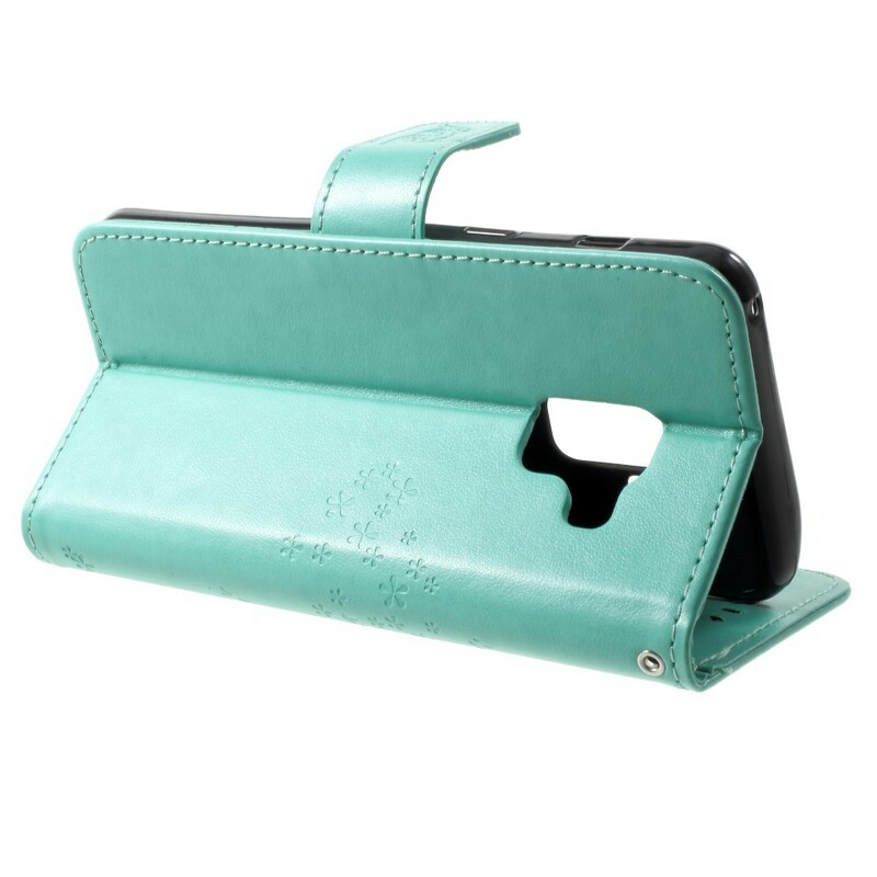 Funda Samsung Galaxy A8 2018 efecto árbol y búhos en piel