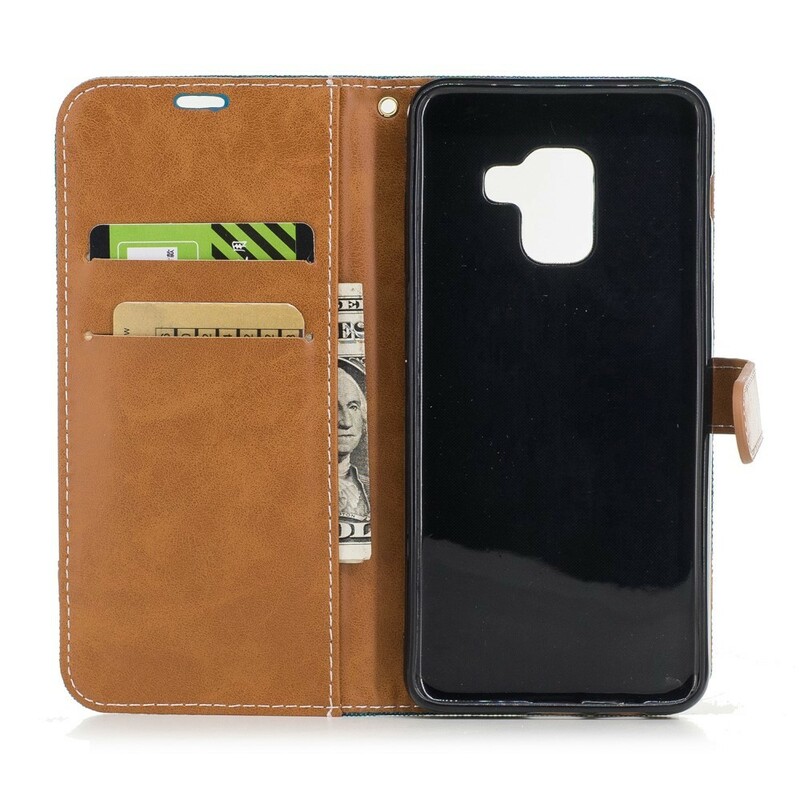 Funda Samsung Galaxy A8 2018 efecto tela y piel Funda Samsung Galaxy A8 2018 efecto tela y piel