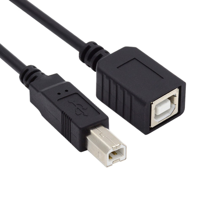 Cable USB 2.0 B macho a hembra 20 cm