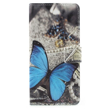 Funda para el Samsung Galaxy A8 2018 azul mariposa