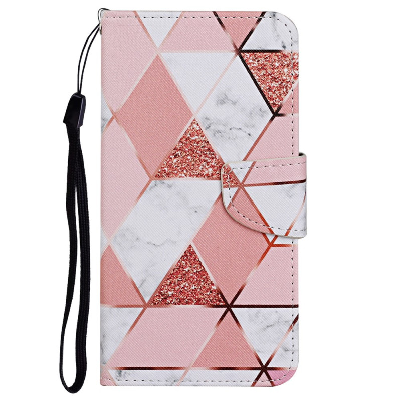 Funda Xiaomi Redmi 12C con colgante

 de mármol y purpurina