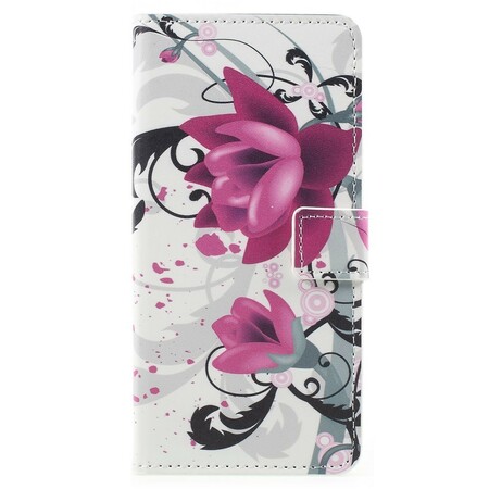 Funda Samsung Galaxy A8 2018 Flores tropicales