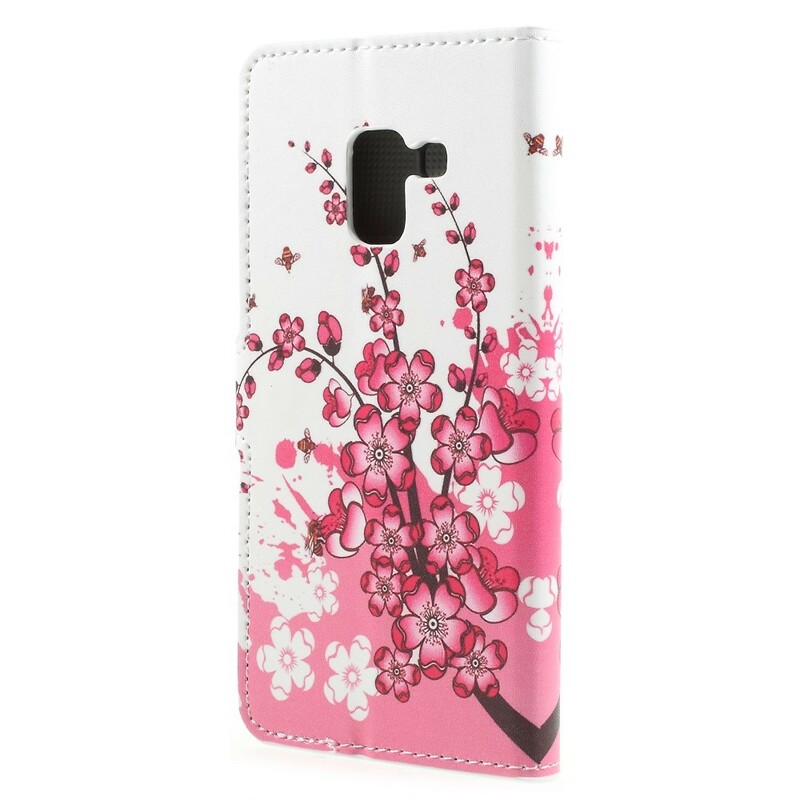 Funda Samsung Galaxy A8 2018 Flores tropicales