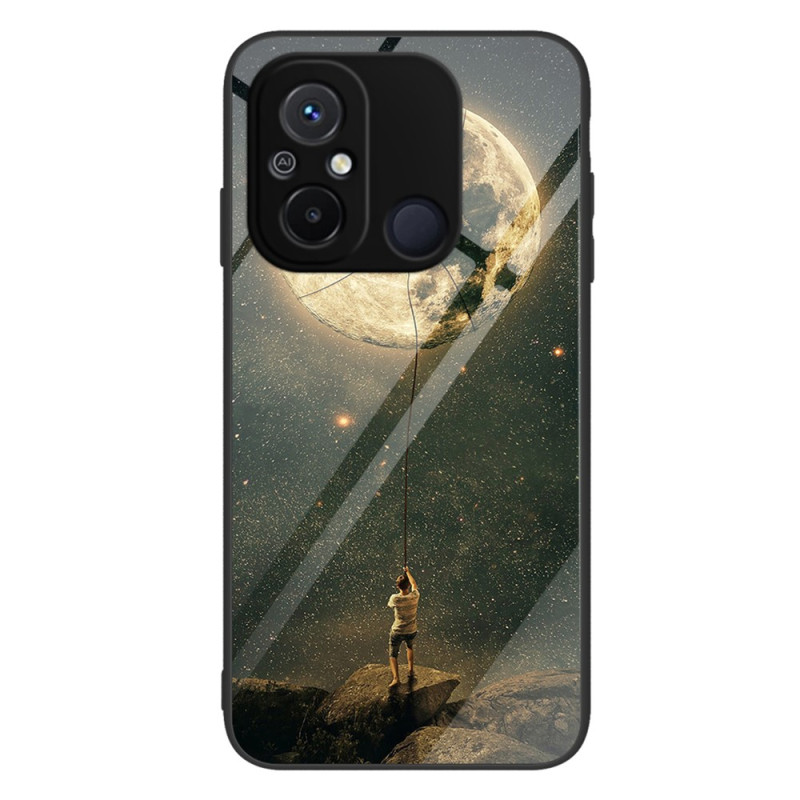 Funda Xiaomi Redmi 12C Moon Man de cristal templado
