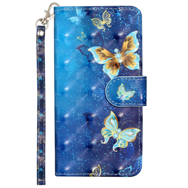 Funda con colgante
 de mariposa dorada para Sony Xperia 10 V