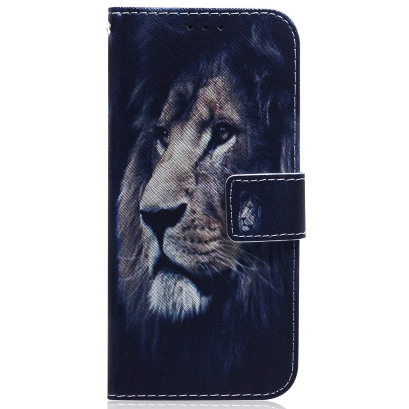 Funda para moto E22 / E22i Dreaming Lion con colgante
