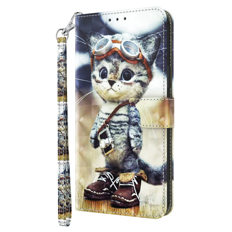 Funda Xiaomi 13 Ultra Aviator Cat con colgante
