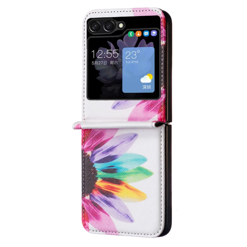 Funda de flor de acuarela para Samsung Galaxy Z Flip 5