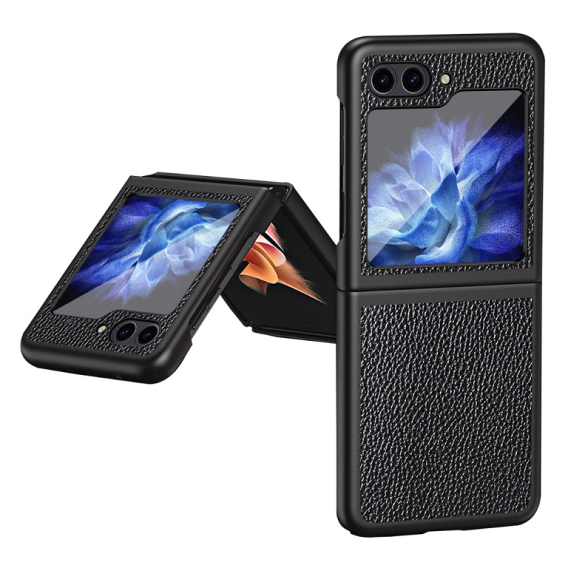 Funda de piel sintética Samsung Galaxy Z Flip 5 Classic Litchi