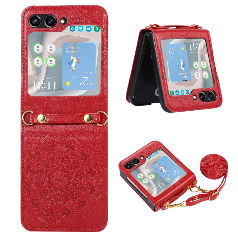 Funda Mandala con bandolera para Samsung Galaxy Z Flip 5