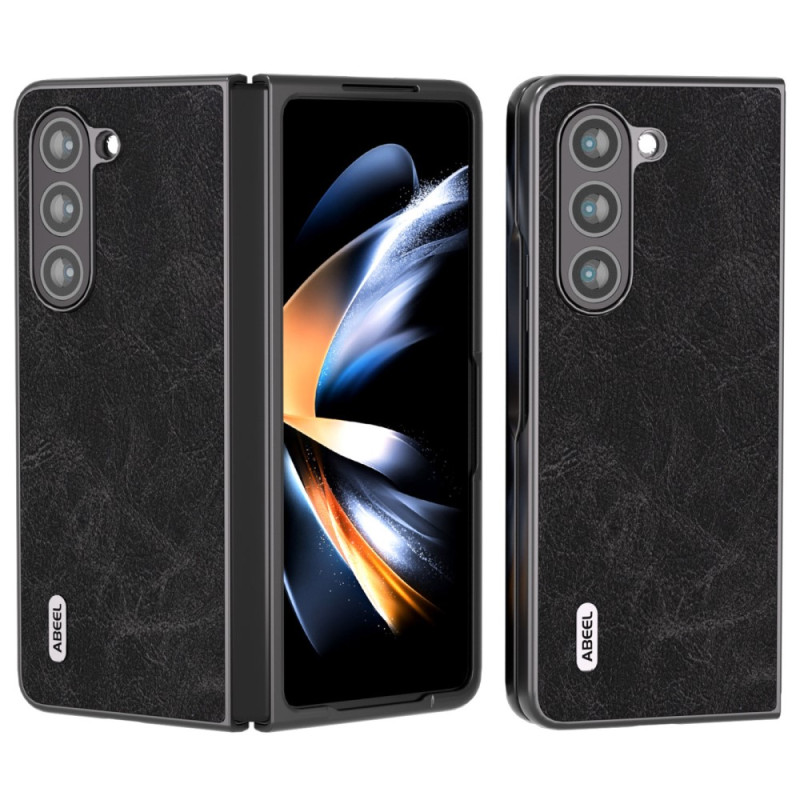 Funda Samsung Galaxy Z Fold 5 de piel sintética Litchi ABEEL
