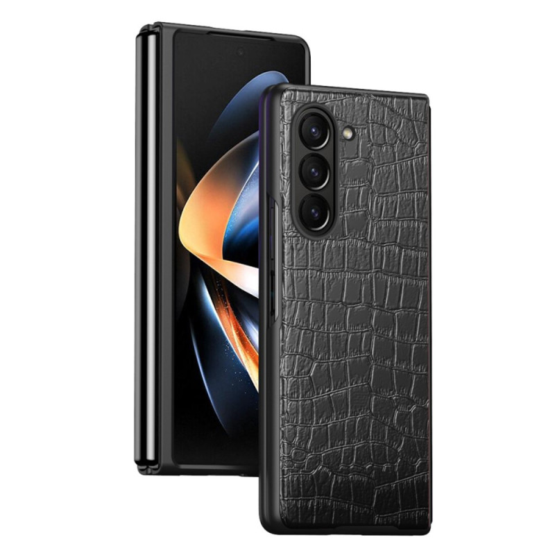 Funda de piel estilo cocodrilo para Samsung Galaxy Z Fold 5