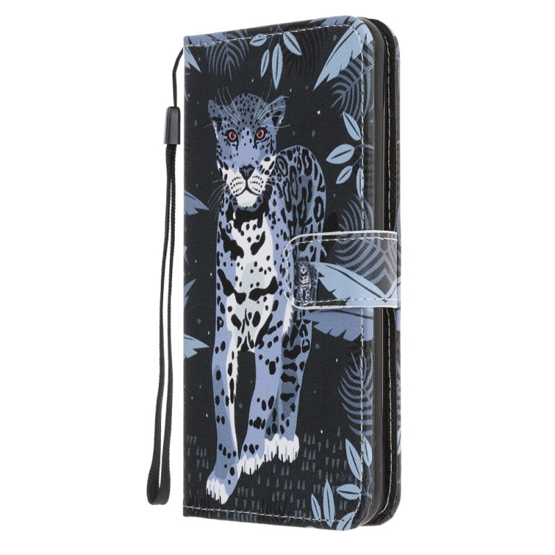 Funda con colgante
 de leopardo para Moto G32