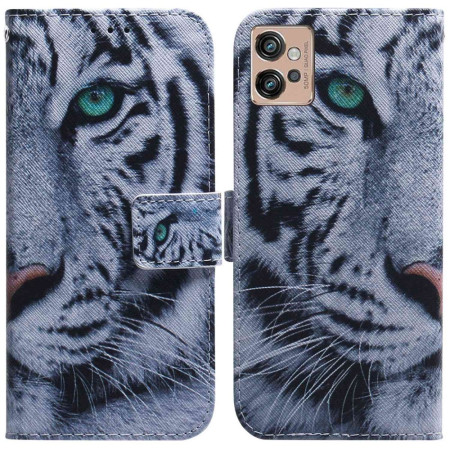 Funda Moto G32 Tiger Blanco
