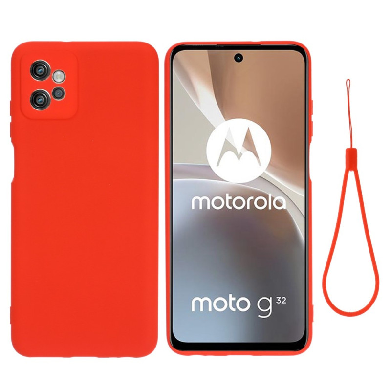 Funda de silicona con cordón para Moto G32 Liquid